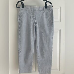 J. Crew Seersucker ankle length pants